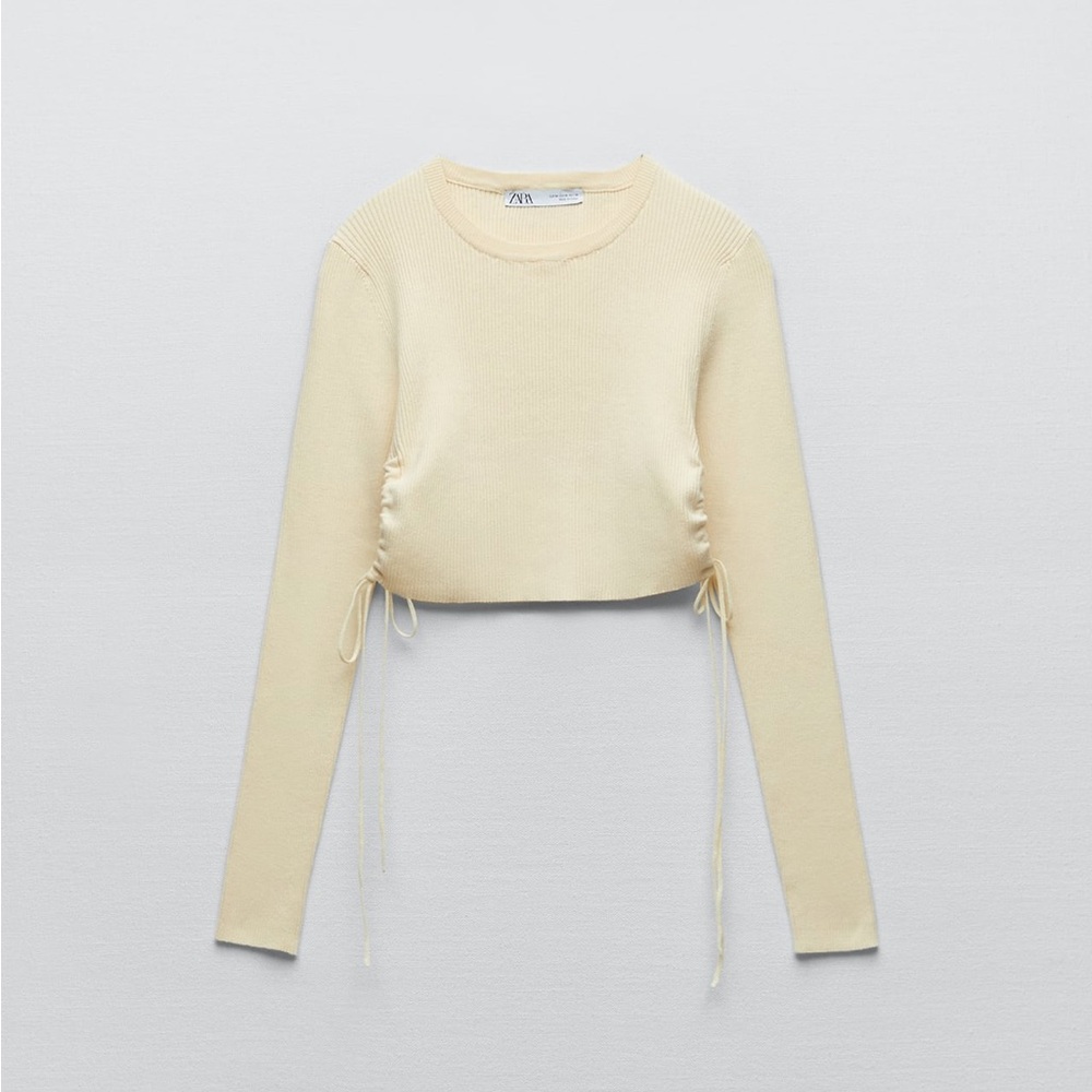 Zara Side Vent Knit Crop Top
